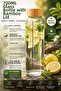 2Pcs 700ml Glass Flask with Bamboo Cover with Scale Water Bottle Leak-Proof Glass Water Jug Beverage Lemonade Soft Drink Bottle - 5