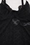 Black Half Fixed Covered Lace Piece Large Size Babydoll & Panties Set Tbbss26Dh00009 - 6