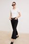 Siyah %100 Tencel Yüksek Bel Culotte Jeans TWOSS26JE00357 - 2