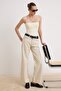 Ecru Body-Fitting Detachable Strap Strapless Sleeveless Snap Fastener Polyamide Knitted Bodysuit Twoss26Bd00030 - 2