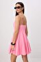 Pembe Eteği Belden Açılan Kısa / Mini Dokuma Elbise TWOSS26EL00190 - 4