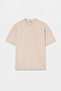 Beige Oversize/Wide Fit Draped Knitted T-Shirt Tmnss26Ts00076 - 4