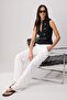 Ekru %100 Tencel Yüksek Bel Wide Leg Jeans TWOSS26JE00333 - 2