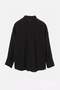 Black Double Pocket Oversize Vertical Striped Shirt Tdrss26Go00112 - 3
