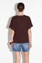 Brown V-Neck Lace Detailed Oversize Fit Slim Knitwear Blouse Tdrss26Kz00002 - 3