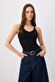 Black-Grey-Ecru 3-Piece Fitted/Slim Fit Halter Neck Stretch Knitted Tank Top Twoss26Al00113 - 5