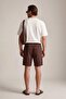 Brown Regular Fit Elastic Waist Shorts & Bermuda Tmnss26Sr00018 - 3