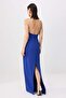 Saks Derin Dekolteli Dokuma Maxi Abiye & Mezuniyet Elbisesi TPRSS26AE00135 - 4
