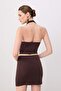 Brown Accessory Detailed Knitted Blouse Skirt Bottom - Top Set Tprss26Au00007 - 4