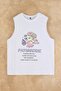 Beyaz Baskılı Kolsuz Relaxed Fit Büyük Beden T-shirt TBBSS26BF00034 - 5