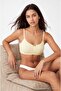 Sarı-Pembe 2'li %100 Pamuklu Pointel Kapsız Bralette Örme Sütyen THMAW27SU00001 - 3
