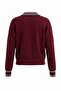 Bordo Renk Bloklu Polo Yaka Triko Kazak TWOAW26KZ00238 - 9