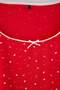 Red Cotton Blended Lycra Soft Tuşe Heart Patterned Lace Detailed Knitted Pajamas Set Thmaw27Pt00024 - 6