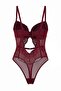 Bordo İnce Askılı Dantel Kaplı Örme Body THMAW27BD00005 - 6