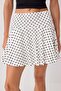 Ecru Polka Dot Short Skirt Regular Waist Short / Mini Soft Knitted Shorts & Bermuda Twoss26Sr00306 - 3