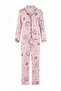 Pembe %100 Pamuklu Eğlenceli Baskılı Biyeli Örme Pijama Takımı THMAW26PT00201 - 5
