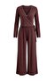Plum Lace Detailed Double Breasted Viscose Knitted Pajama Set Thmaw27Pt00065 - 6