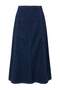 Koyu Mavi Az Esnek Volanlı Maxi Denim Etek TWOAW27ET00048 - 9