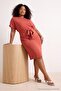Tile Bodycon Asymmetrical Collar Tie Detail Short Soft Knitted Plus Size Dress Tbbss26Ah00319 - 3