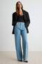Mavi Taş Detaylı Yüksek Bel Wide Leg Jeans TWOAW27JE00124 - 2