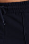 Women's relaxed fit cotton blend wide leg sweatpants with elastic waistband and lycra - navy blue - 6