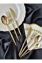 Almeria Titanium Gold 42 Piece 6-Person Cutlery Set