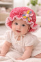 Cute Floral Baby Girl Sun Hat – Cotton Summer Model