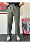 Pile Detailed Fabric Baggy Trousers