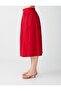 Red 100% Cotton Regular Waist Relaxed Fit Midi Skirt - 3