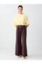Bitter Brown Relaxed Fit Regular Waist Woven Gabardine Trousers