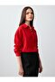 Red 100% Linen Straight Cut Long Sleeve Woven Shirt - 4