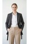 Women's Plaid Li̇ K Belt İ Thick Blazer Jacket - 2