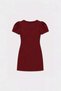 Red Pleated Short Women's Dress