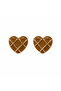 Urban Brown Heart Earrings - 2
