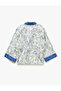Cotton Pocket Tie Detail 3/4 Wide Sleeve Floral Kimono - 4