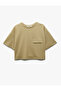 Applique Detailed Textured Crew Neck Short Sleeve T-Shirt - 3
