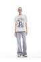 Crew Neck Short Sleeve Cotton Teddy Bear Printed Oversize T-Shirt - 2