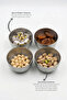 Set of 4 Silver Color Metal Snack Bowls, Sauce Bowls - 200 ml Presentation Bowl - 7