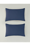 Pure Cotton 2-Piece Pillowcase Set 50X70 cm Midnight Blue