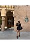 بوليرو أسود قصير مربوط من الأمام من بيفرلي
