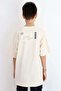 Boy's T-Shirt with Printed Text on the Back, Ages 9-14, Cream Color. - 4