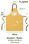 Kitchen Apron Set of 2 Mustard Brown Stain-Resistant Water-Repellent Fabric Cat Print Dowry Apron - 6