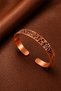 Men's and Women's Copper Bracelet - Inside Armor and Protection Prayer Pure Forged Grift Handcuffs Metal Box Natural Stone - 2