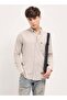 Men's Beige Solid Slim Fit Casual Shirt for Every Occasion - 5