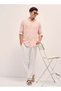 Men's Light Orange Self Design Slim Fit Casual Shirt for Every Occasion - 4