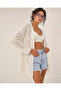 Openwork Cotton Knitwear Cardigan with Tassels Std 34-46 - 2
