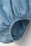 Baby Girl Collar-Detail Buckle-Detached Slip-On Jumpsuit - 4