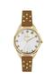 Brown Leather Cord Stylish Women's Wristwatch (24 MONTHS WARRANTY) Lc06388.132