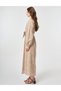 100% Cotton Embroidered Dress Beige - 4