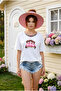 Unisex Short Sleeve Round Neck 3 Cats Printed Solid Color Tshirt
